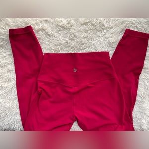 Lululemon align leggings HOT PINK 
Size 6, 23”